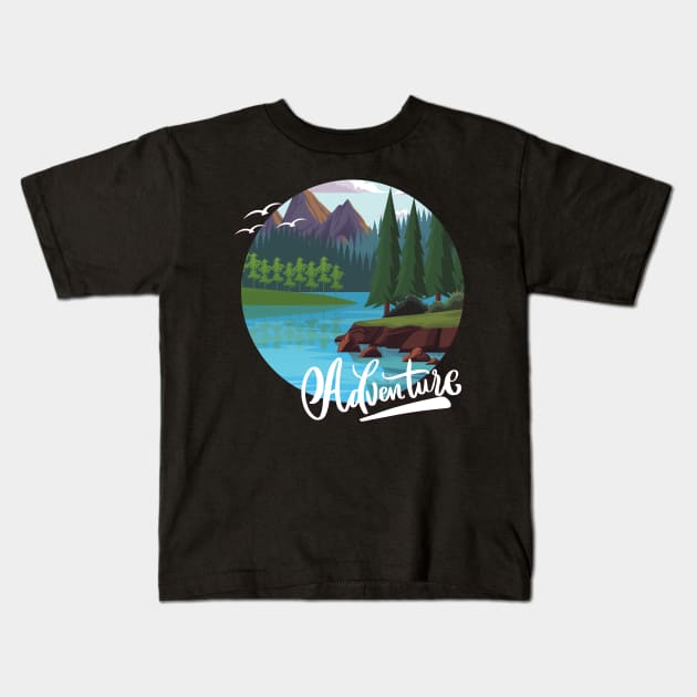 Let's travel Your Life is the best Adventure Explore the world travel lover summer spring Kids T-Shirt by BoogieCreates